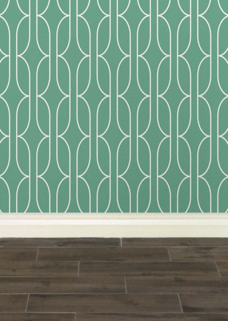 K&L Signature Wallpaper - Green & White | Practical Home