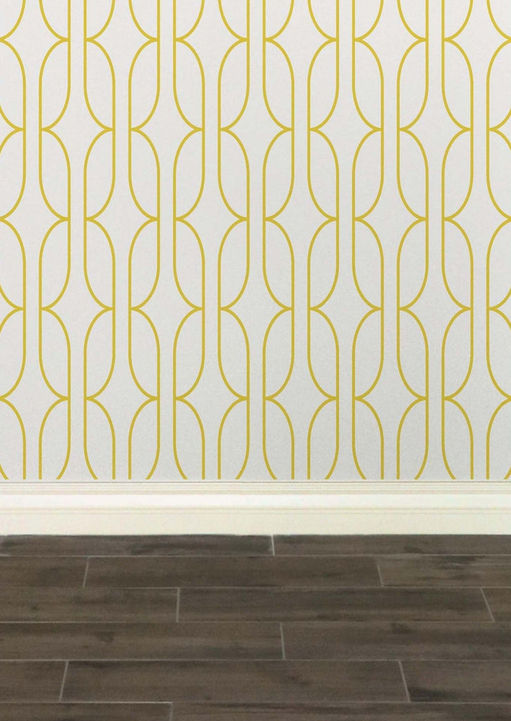 K&L Signature Wallpaper - White & Yellow | Practical Home