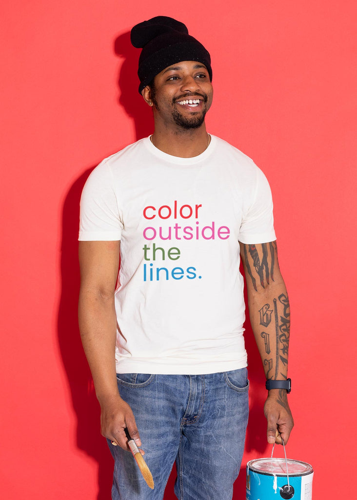 'Color Outside The Lines' Unisex Tee - Natural