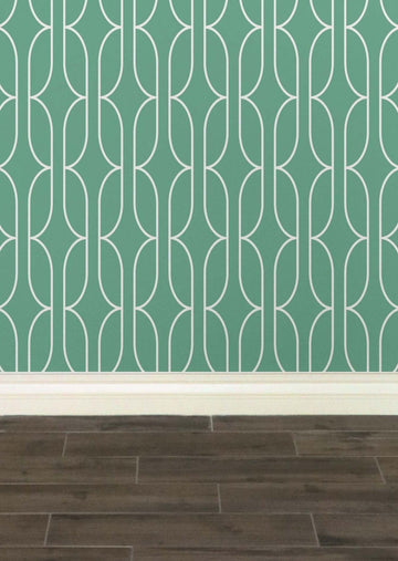 K&L Signature Wallpaper - Green & White | Practical Home