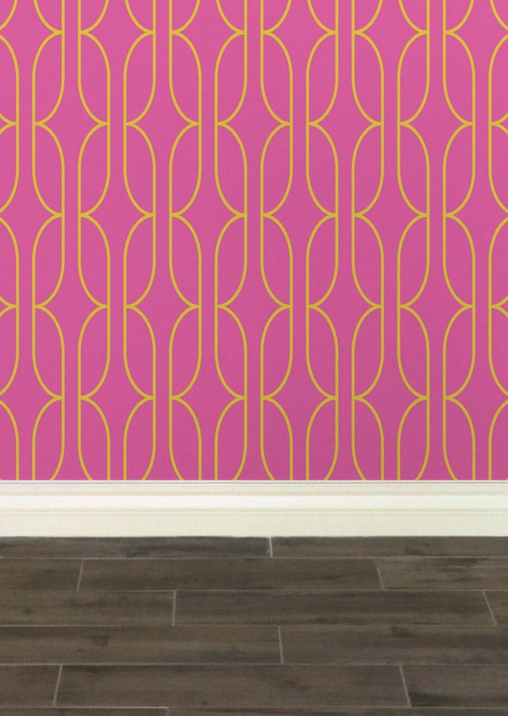K&L Signature Wallpaper  - Pink & Yellow | Practical Home