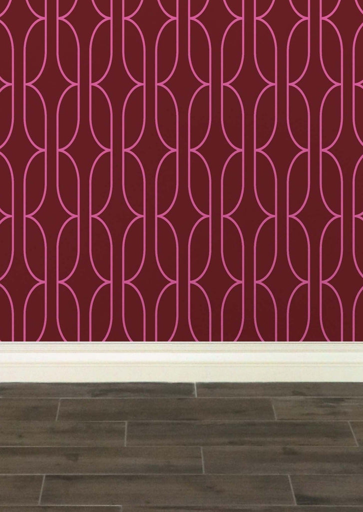 K&L Signature Wallpaper - Red & Pink | Practical Home