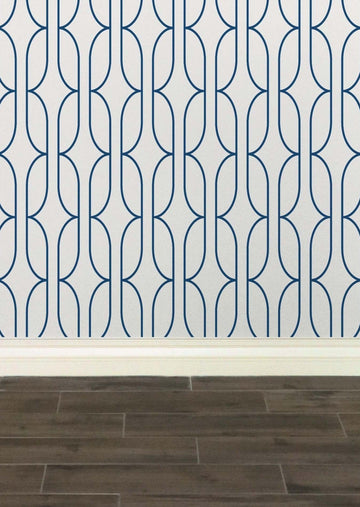 K&L Signature Wallpaper - White & Blue | Practical Home