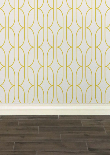 K&L Signature Wallpaper - White & Yellow | Practical Home