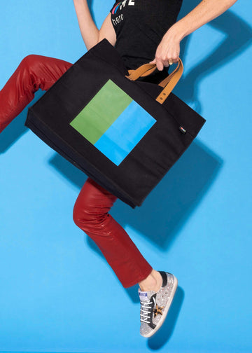 Blue Green Color Block Tote | Practical Home